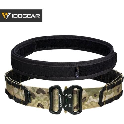 IDOGEAR 2 inch Tactical Belt Combat Quick Release Buckle MOLLE Military Hunting Airsoft Combat Belt Durable 3414