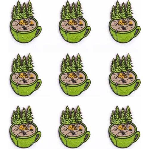 10Pcs/Set Wilderness Patch Iron On Patches For Clothes Outdoor Embroidered Patches For Clothes Animal Patch Appliques Sew Badges