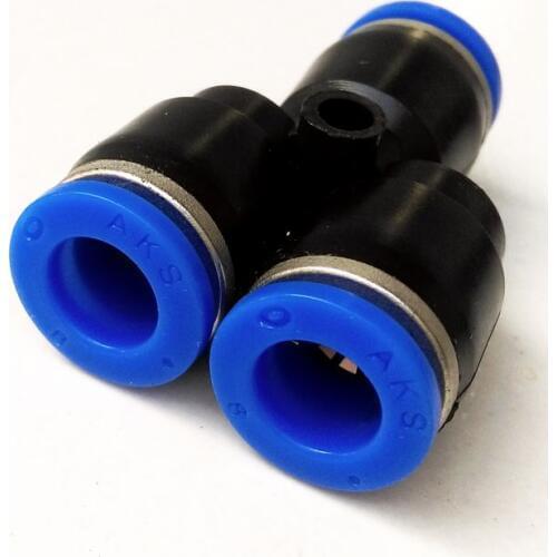 10pcs/lot Pneumatic Air Fitting 8mm to 8mm to 8mm Y Shape Quick Fitting Connector PY-8