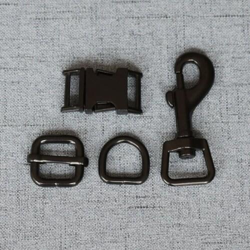 100 Sets 15mm 20mm 25mm Metal Belt Buckle Strap Slider D Ring Snap Clip Hook For Pet Dog Collar Leads Lobster Clasp Accessories