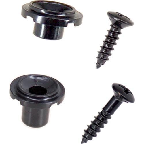 2 Pack Bass Guitar String Tree Retainer With Mounting Screws For Electric GuitarFender Strat Guitar Replacement Black/Silver