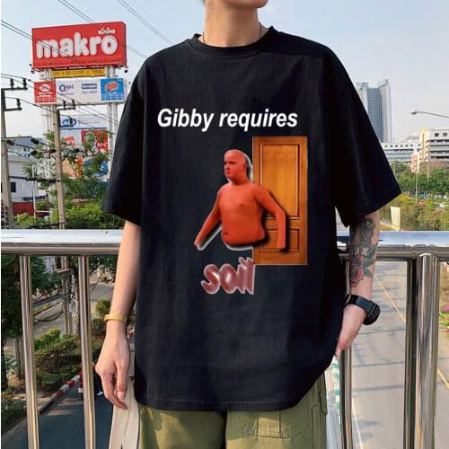 2021 Gibby Requires Soil Unisex Fashion Crewneck Streetwear High Quality Oversized Mens Casual Short Sleeve T-Shirts Mens Sets