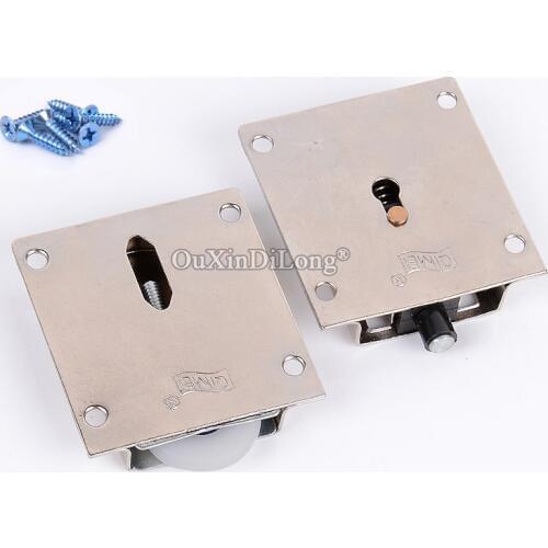 4Set Sliding Door Rollers Bearing Wheels Pulley Kit for Cupboard Wardrobe Cabinet Door Moving Mute Wheel Furniture Accessories