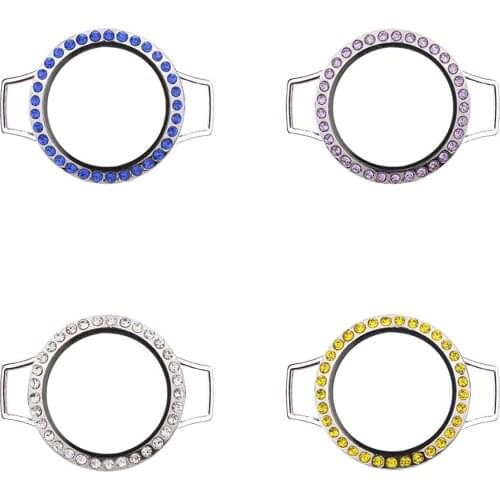 5pcs/lot Floating Living Memory Glass 30mm Locket for PU Leather single or Double Wrap Bracelets Floating Charms Women Jewelry