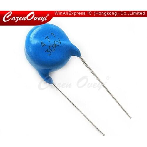 5pcs/lot High voltage ceramic capacitors 30KV 471 30KV 471K In Stock