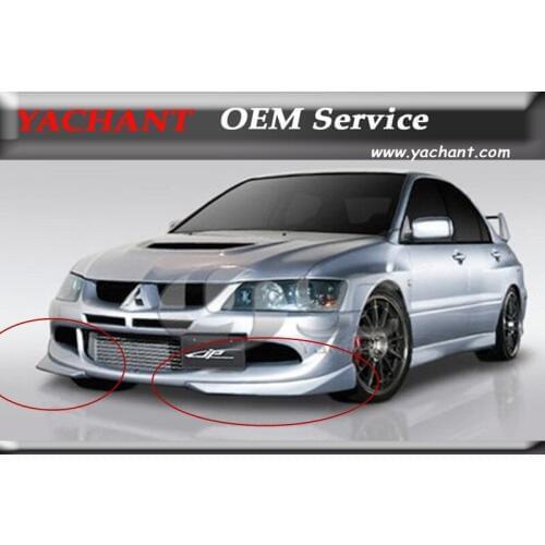 Auto Accessories Car-Styling FRP Fiber Glass Front Lip 2 Pcs Fit For 2003-2005 Evolution 8 EVO 8 JP Style Front Bumper Lip