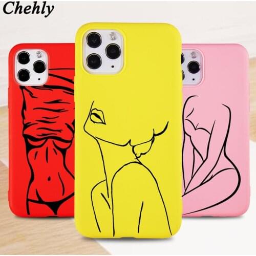 Sexy Lady Phone Case for IPhone 6s 7 8 11 12 Mini Plus Pro X XS MAX XR SE Fashion Cases Soft Silicone Fitted Accessories Cover