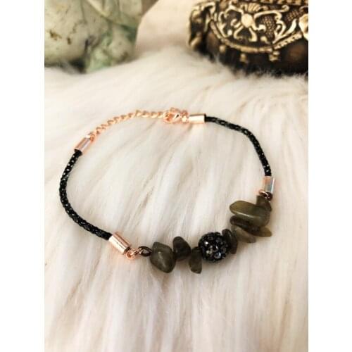 Dr Stone Natural Stone Women Labrodit Stone Bracelet NRS878 372888548