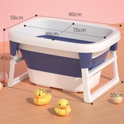 Childrens Bath Bucket Baby Baby Swimming Bucket Bath Bath Tub Household Child Bath Tub Large Size Can Sit, Lie And Fold
