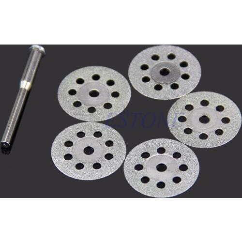 5PCS Mini Sharp 22mm Tools With A Rod Rotary Diamond Cutting Discs Disks