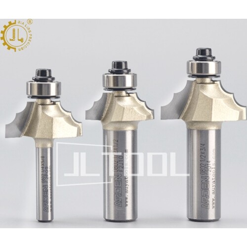 Adren 1/2 Double Round router bit with bearing for wood double R-wire router bits classical mounlding bit Tungsten Carbide