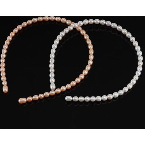 Elegant Full Freshwater Pearls Simple Hairbands Sweet Headband Women Hair Hoops Ornament Head Band Lady Fashion Hair Accessories