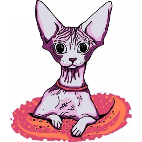 Fuzhen Boutique Decals Exterior Accessories Sphynx Cat Funny Car Stickers DIY Motorcycle Sticker Anime Waterproof Creative Decal