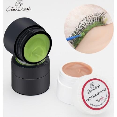 GLAMLASH 12g Grafting Eyelash Extension Glue Remover Non-irritating Plant Adhesive Gel Remover Eye Lashes Make Up Remover Cream