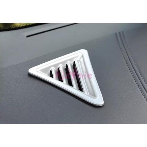 Chrome Car Styling Dashboard AC outlet Air Vent Garnish Overlay Panel For Toyota Alphard VELLFIRE 30 2016-2019 Accessories