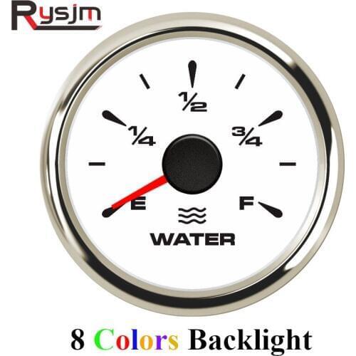 52mm 2'' Car Boat Water Level Gauge Meter Indicator 12V 24V Water Liquid Meter 8 colors Backlight Fit for BMW for Chevrolet