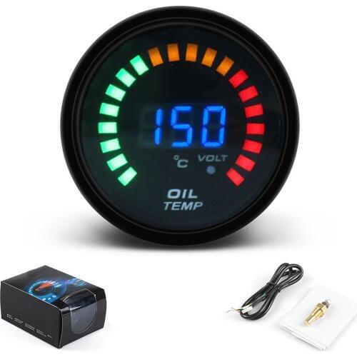 2019 Racing Oil Temperature Gauge Meter LED Scale Digital Display Car Modification 12V Universal CSL88