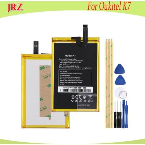 JRZ 3.8V 10000mAh battery For Oukitel K7 phone Replacement Batteries Bateria+Tools
