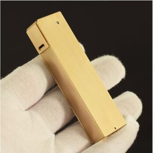 Special-shaped kerosene lighter creative Heavy Brass Machine retro vintage grinder HAND MADE copper body men’s smoking gift