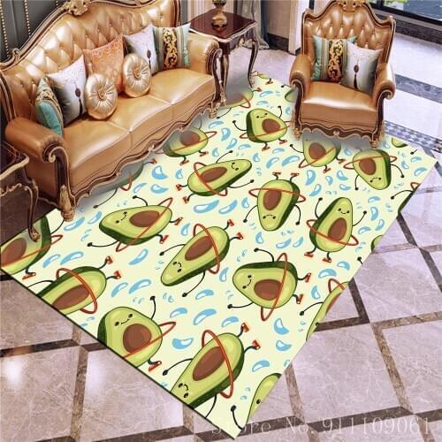 Avocado Carpet Green Fruit Baby Play Mat Rug Home Room Rug Colorful Outdoor Carpet for Kids Living Room Bathroom Kitchen Carpet