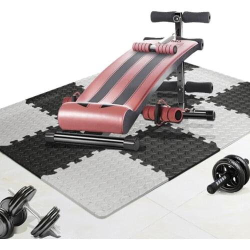 12 Pieces Of Black And Gray Leaf Pattern Floor Mats 30*30*1.2cm Eva Foam Mat Stitching Gym Shock Absorption