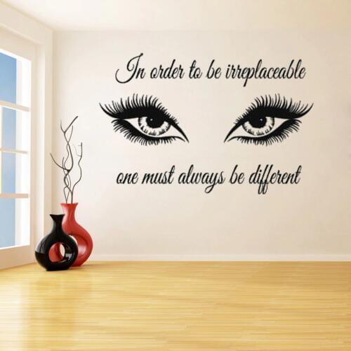 Beautiful Big Eyes Plus Some Words Wall Stickers for Living Room Vinyl Murals Looks Special Wall Decals Bedroom decor K29