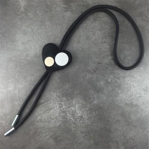 Lightweight Metal Heart Charm Pendant on Black Rubber Necklace Punk Casual Style for women Gift Dropshipping