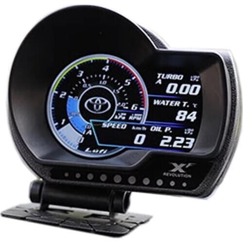 LUFI XF OBD2 Digital Turbo Boost Oil Pressure Water Temperature Gauge For Car RPM Air Fuel Ratio Speed EXT Oil Meter