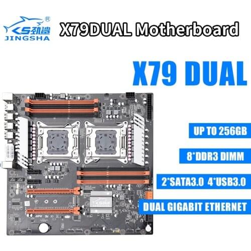 For mining CHIA Dual E5 2690 CPU 8x8GB 64G 1600Mhz DDR3 ECC X79 Dual CPU LGA2011 Motherboard Set Support M.2 NVMe SATA3 USB3.0