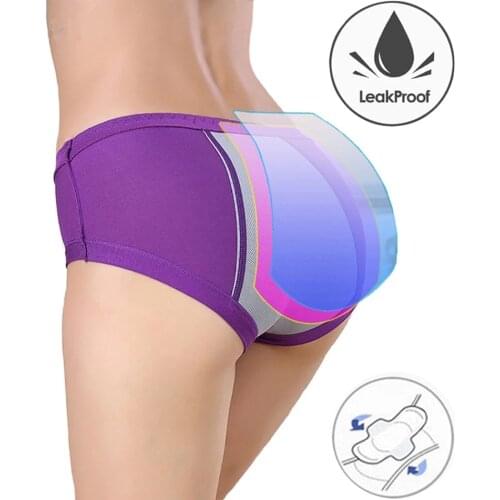 Menstrual pants Inner diaphragm-fast water absorption Impermeable Plus Size L-6XL Wateright Breathable Holes Womens Briefs