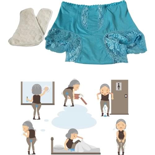 Washable Reusable Underwear Incontinence Panties for Urinary Aid Reusable Absorbency Old Urinary Aid Incontinence Underwear