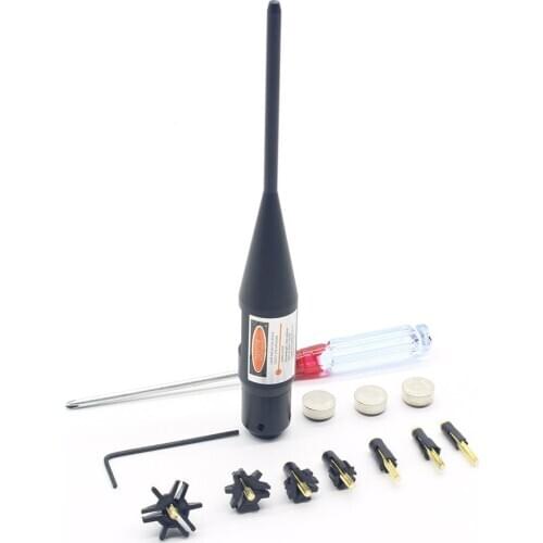 635-655nm Windage Elevation Adjustable Red Laser Boresighter Bore Sighter Kit For Hunting .17 To .78 Caliber Hunting Hand Gun
