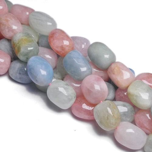 Natural Freeform Morgan Morganite Stone Beads For Jewelry Making Strand 15 inch DIY Accessorries Women Bead For Bracelet Gift