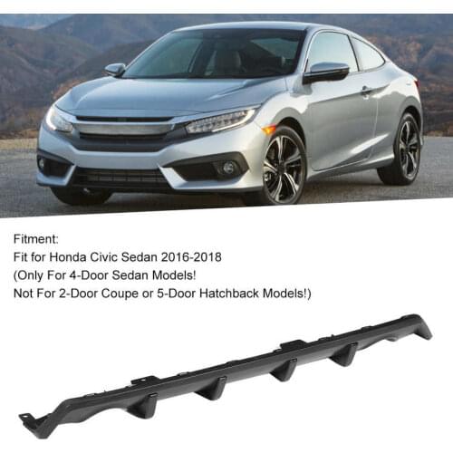 Bumper protector Matte Black Rear Bumper Diffuser Lip Fit for Honda Civic 4-Door Sedan 2016 2017 2018 bumper lip