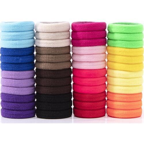 50Pcs/Lot New Children Nylon Candy Colors 3CM Rubber Bands Girls Simple Elastic Hair Bands Ponytail Holder Kids Hair Accessories