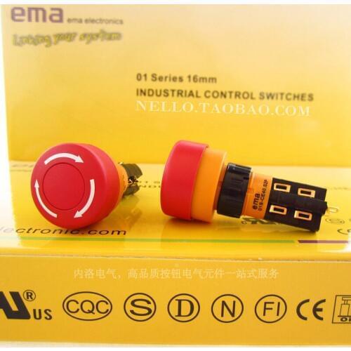 [SA]Imam EMA 16mm emergency stop button switch 01S-CE40.S2P not illuminated 2a2b--5pcs/lot