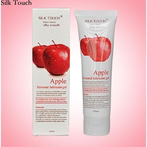 Silk Touch Sex Products Honey Oral Sex Lubricant Apple Tastes Water Base Lubrication Sex Oil For Anal Sex 100ml*2pcs=200ml