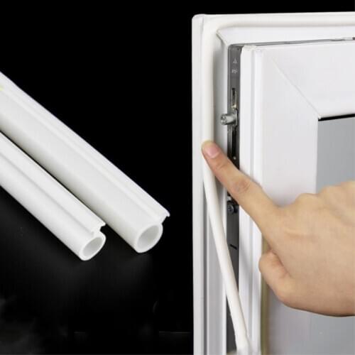 Silicon Rubber Door Window Seals Draft Stopper Hollow Bulb Barb Tubular Gasket 5x11mm 5x13mm White Black Transparent