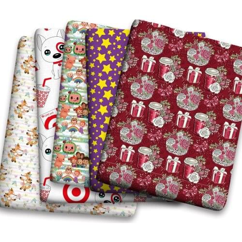 Spring Summer Cotton Super Dense Sewing Fabric Making Womens Wear Dress Children Clothing Home Clothes Cloth c01 0.5Meter