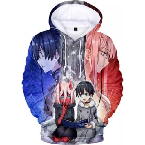 Boys Girls Hoodies Anime DARLING in The FRANXX 3D Full Printed Hoodie Sweatshirt Men/women Pullover Casual Streetwear Tops