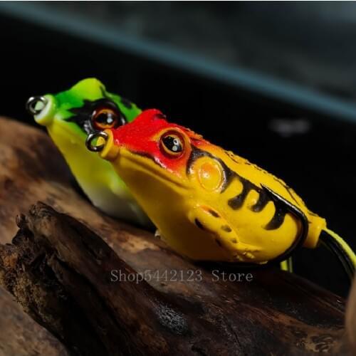 1Pcs 5.5cm 12g Soft Water Frog Fishing Shape Crank wobbler for Fly Frogs Fishing Soft Tube Artificial Bait