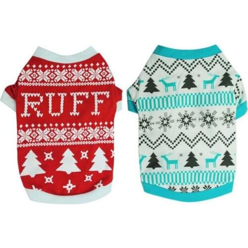 1Pcs Christmas Dog Clothing Cotton Pet Vest Shirt T shirt New Year Puppy Costume Shirt For Pets Puppy Dog Costume Chihuahua