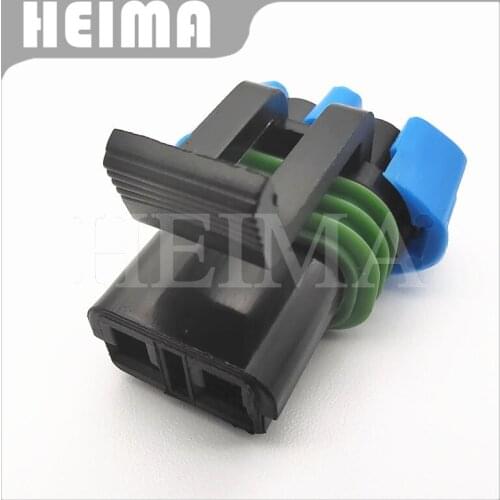 10/20/30 sets 15300027 black GM Delphi 2 Pin female Weather Pack Waterproof Auto Fan Socket Automotive Wiring Connector plug