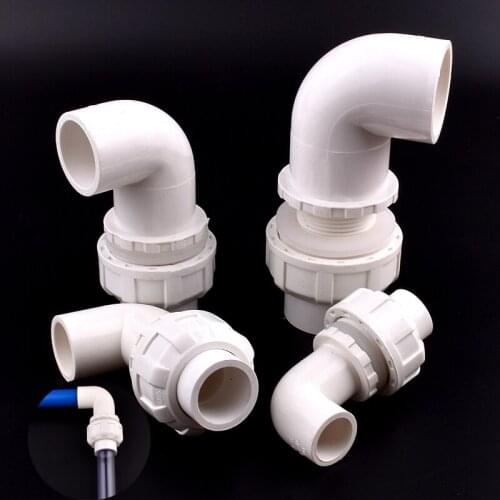 2~10Pcs 20/25/32/40/50mm PVC Equal Elbow Garden Irrigation Accessories Fish Tank Drain Aquarium Inlet Outlet Elbow