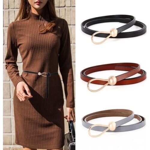 2020 Fashion Leather Waist Belt For Jeans Double Ring Pearl Buckle Ladies Belt For Dresses Black White Women Belt Wild Waistband