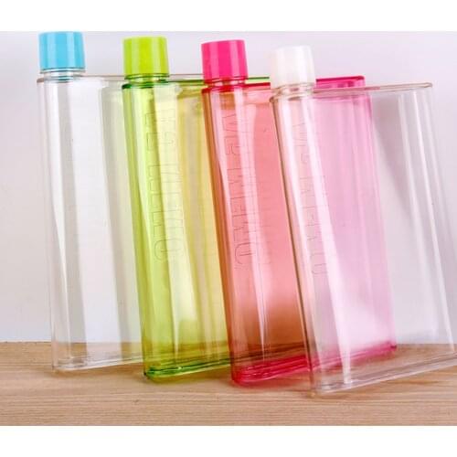 410ml Paper Cup Botlte Flat Water Bottle Bpa Free Clear Book Portable Paper Pad Water Bottle Flat Drinks Kettle Notebook Bottle