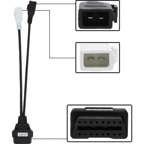 VAG Adapter For AUDI 2X2 OBD1 OBD2 Car Diagnostic Cable 2P+2P Fits Audi 2X2Pin to OBD2 16Pin Female Connector VAG VW