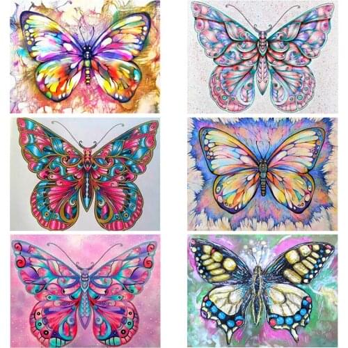 Diy 5d Full Diamond Painting Embroidery Animal Square Round Drill Butterfly Mosaic Furniture Decoration Hobby Gift