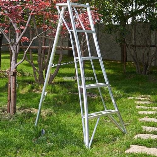 Aluminum alloy tripod ladder garden orchard picking portable folding ladder GSC