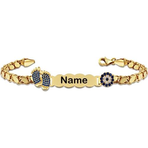 Buse Silver Engraved Bracelets